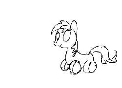 Size: 550x400 | Tagged: artist needed, safe, oc, oc only, oc:wheely bopper, earth pony, original species, pony, wheelpone, animated, cute, frame by frame, honk, monochrome, open mouth, smiling, solo, sound effects, wat, wheel, wip