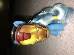 Size: 2592x1936 | Tagged: safe, trixie, g4, brushable, irl, iron man, mask, photo, sideways image, toy