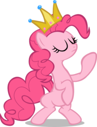 Size: 582x762 | Tagged: safe, artist:samuel039, pinkie pie, g4, crown, female, simple background, solo, transparent background, vector