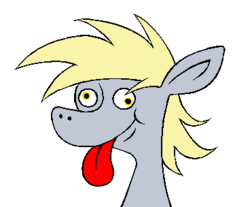 Size: 368x304 | Tagged: safe, artist:hellarmy, derpy hooves, pegasus, pony, g4, :p, faic, female, mare, solo, tongue out