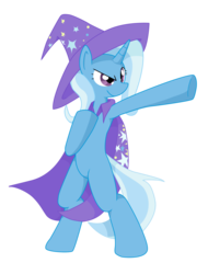 Size: 1024x1344 | Tagged: artist needed, safe, trixie, pony, g4, bipedal, smiling