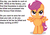 Size: 362x250 | Tagged: safe, scootaloo, pegasus, pony, g4, bronybait, female, filly, kfc, question, sadistic choice, scootachicken, scootaloo is not amused, solo, text