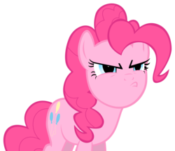 Size: 10000x8591 | Tagged: safe, artist:thorbhaal, pinkie pie, g4, absurd resolution, frown, glare, pouting, simple background, transparent background, vector