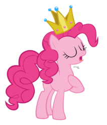 Size: 10000x11760 | Tagged: safe, artist:purplefairy456, pinkie pie, g4, absurd resolution, crown, simple background, transparent background, vector