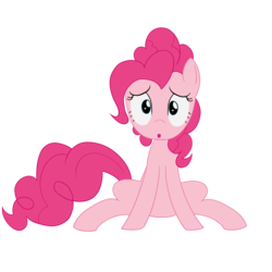 Size: 2000x2000 | Tagged: safe, artist:dragonfoorm, pinkie pie, earth pony, pony, g4, female, mare, simple background, sitting, solo, transparent background, vector, wide eyes