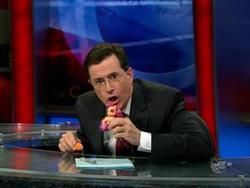 Size: 500x375 | Tagged: safe, scootaloo (g3), human, g3, g3.5, irl, irl human, photo, stephen colbert, toy
