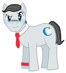 Size: 848x943 | Tagged: safe, artist:maydayparker, earth pony, pony, glasses, necktie, ponified, stephen colbert
