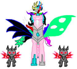 Size: 948x840 | Tagged: safe, oc, oc only, crystal changeling, ms paint, tiara ultima