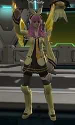 Size: 319x529 | Tagged: safe, fluttershy, human, g4, humanized, phantasy star, pso2