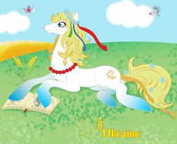 Size: 3700x3000 | Tagged: dead source, safe, artist:falena-ananke, oc, oc only, earth pony, pony, nation ponies, ponified, solo, ukraine