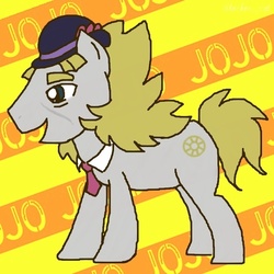 Size: 600x600 | Tagged: safe, artist:nekotsuki, jojo's bizarre adventure, phantom blood, pixiv, ponified, robert eo speedwagon