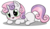 Size: 1024x592 | Tagged: dead source, safe, artist:lunarahartistry, sweetie belle, pony, unicorn, g4, cute, daaaaaaaaaaaw, diasweetes, female, filly, mare, simple background, solo, transparent background