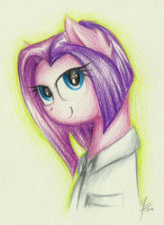 Size: 1624x2229 | Tagged: safe, artist:moonlightfl, vidala swoon, g4, background pony, crayon, portrait, solo, traditional art