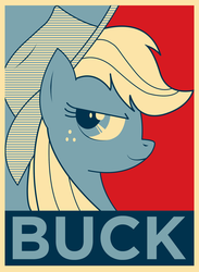 Size: 1462x1996 | Tagged: dead source, safe, artist:equestria-election, applejack, earth pony, pony, g4, buck, female, hope poster, mare, propaganda, shepard fairey, solo