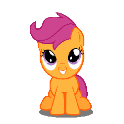 Size: 800x800 | Tagged: safe, artist:iks83, scootaloo, pegasus, pony, g4, sleepless in ponyville, animated, cute, cutealoo, diabetes, female, filly, foal, happy, headbang, headbob, simple background, smiling, solo, sweet dreams fuel, transparent background