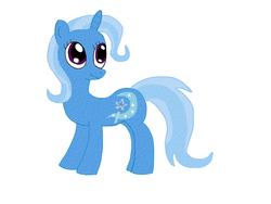Size: 640x480 | Tagged: safe, artist:mlp-starburst, trixie, g4, looking back, looking up, side view, simple background, solo, standing, white background