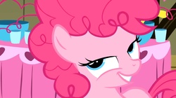 Size: 1280x719 | Tagged: safe, screencap, pinkie pie, g4, the cutie mark chronicles, female, filly, filly pinkie pie, lidded eyes, out of context, solo, younger