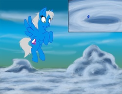 Size: 800x620 | Tagged: safe, artist:sonicspirit128, oc, oc only, oc:tornado hugger, cloud, cloudy, eye of the storm, hurricane