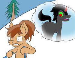Size: 1500x1150 | Tagged: safe, artist:fantasyglow, king sombra, oc, oc:coffee talk, earth pony, pony, unicorn, g4, blank flank, butt, butt shake, context is for the weak, feels like i'm wearing nothing at all, male, meme, plot, sombutt, stupid sexy flanders, stupid sexy sombra, the simpsons