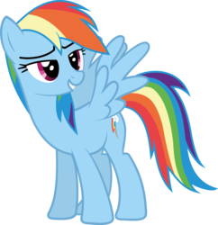 Size: 8134x8398 | Tagged: dead source, safe, artist:waranto, rainbow dash, pony, g4, absurd resolution, female, simple background, solo, transparent background, vector