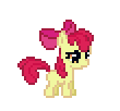 Size: 110x102 | Tagged: safe, artist:ponynoia, apple bloom, earth pony, pony, g4, animated, desktop ponies, female, filly, foal, pixel art, sad, simple background, solo, transparent background