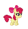 Size: 100x102 | Tagged: safe, artist:ponynoia, apple bloom, earth pony, pony, g4, animated, desktop ponies, female, filly, foal, pixel art, simple background, solo, transparent background