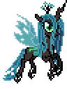 Size: 92x120 | Tagged: safe, artist:botchan-mlp, queen chrysalis, changeling, changeling queen, g4, animated, cute, cutealis, desktop ponies, female, flying, mare, pixel art, simple background, solo, sprite, transparent background