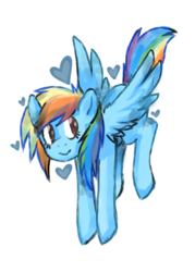 Size: 500x700 | Tagged: safe, artist:kaworuuu, rainbow dash, g4, female, solo