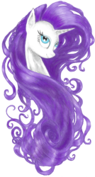 Size: 637x1185 | Tagged: safe, artist:redjack-nine, rarity, pony, unicorn, g4, bust, female, long mane, looking up, mare, simple background, solo, transparent background