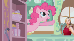 Size: 1280x720 | Tagged: safe, artist:capnpea, edit, pinkie pie, g4, creeper tara, fimbriae, tara strong