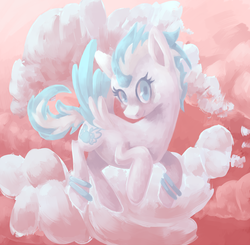 Size: 1000x979 | Tagged: safe, artist:paintrolleire, oc, oc only, cloud, cloudy, flying, solo