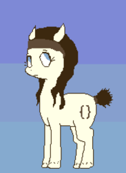 Size: 352x480 | Tagged: safe, artist:prot, oc, oc only, oc:null, minimalist, music, null, pixel art, sogreatandpowerful, solo