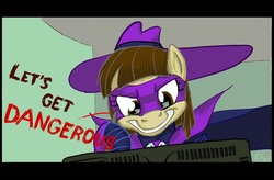 Size: 1063x696 | Tagged: safe, artist:snapai, wild fire, g4, costume, darkwing duck, parody