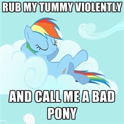 Size: 250x250 | Tagged: safe, edit, edited screencap, screencap, rainbow dash, g4, bellyrubs, cloud, cloudy, image macro