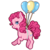 Size: 600x600 | Tagged: safe, artist:megalopolus, pinkie pie, g4, balloon, female, solo, then watch her balloons lift her up to the sky