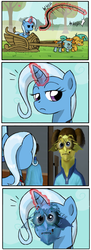 Size: 543x1500 | Tagged: safe, trixie, g4, exploitable meme, meme, the sims, the sims 3, unimpressed trixie meme