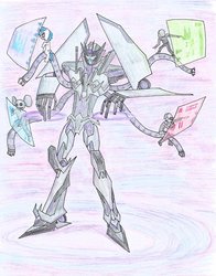 Size: 792x1009 | Tagged: artist needed, safe, dj pon-3, vinyl scratch, g4, daft punk, deadmau5, soundscratch, soundwave, transformers, transformers prime