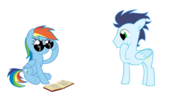 Size: 1024x552 | Tagged: safe, artist:rebron-y, artist:thunderelemental, rainbow dash, soarin', pegasus, pony, g4, duo, female, male, ship:soarindash, shipping, simple background, straight, transparent background, vector