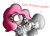 Size: 1280x914 | Tagged: safe, pinkie pie, oc, oc:albino pie, earth pony, human, pony, g4, humanized, studentpinkie