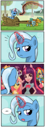 Size: 579x1600 | Tagged: safe, applejack, fluttershy, pinkie pie, rainbow dash, rarity, snails, snips, trixie, twilight sparkle, equestria girls, g4, exploitable meme, meh, meme, unimpressed trixie meme