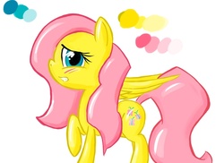 Size: 800x582 | Tagged: safe, artist:amazome, artist:sparkyplx, fluttershy, pegasus, pony, g4, blushing, doodle, female, mare, solo