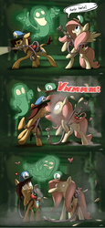 Size: 1100x2400 | Tagged: safe, artist:docwario, fluttershy, oc, g4, comic, crossover, luigi's mansion, luigi's mansion: dark moon, nintendo