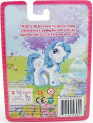 Size: 736x972 | Tagged: safe, photographer:cheer song, frilly frocks, misty blue, earth pony, pony, g3, backcard, barcode, female, hasbro, hasbro logo, logo, magnet, magnet hoof, mare, pony's foot contains magnet, sad onion, solo focus, text, toy