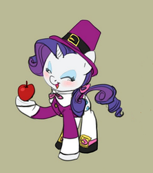 Size: 968x1088 | Tagged: safe, artist:carnifex, rarity, g4, apple, cropped, pilgrim outfit, solo, thanksgiving