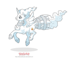 Size: 985x811 | Tagged: safe, artist:almairis, reshiram, ethereal mane, floating, pokémon, ponified, ponymon, simple background, solo, transparent background