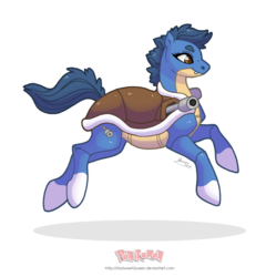 Size: 800x833 | Tagged: safe, artist:almairis, blastoise, female, mare, pokémon, ponified, ponymon, shell, simple background, solo, transparent background