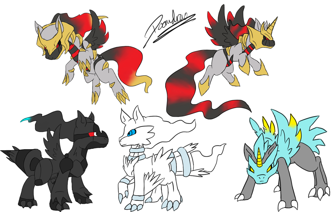 OC] Zekrom but Quadruped : r/pokemon