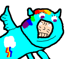 Size: 300x250 | Tagged: artist needed, safe, rainbow dash, human, g4, fursuit, ms paint