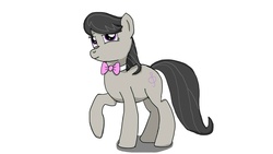 Size: 1280x720 | Tagged: safe, artist:jbond, octavia melody, earth pony, pony, g4, female, mare, raised hoof, simple background, solo, white background