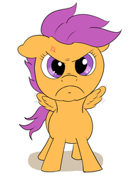 Size: 500x656 | Tagged: safe, artist:ratwhiskers, scootaloo, g4, angry